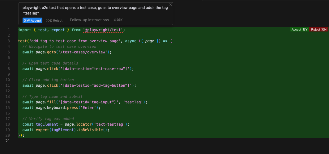 Cursor screenshot showing prompt and output
