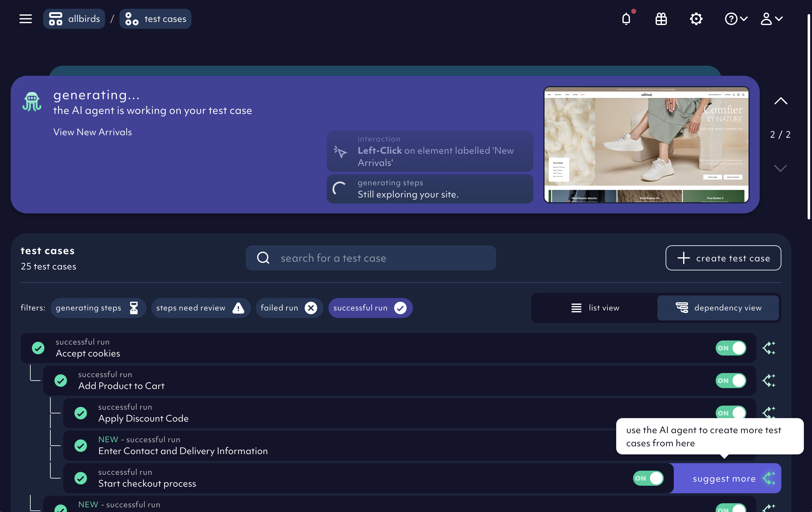 octomind app screenshot 10/24