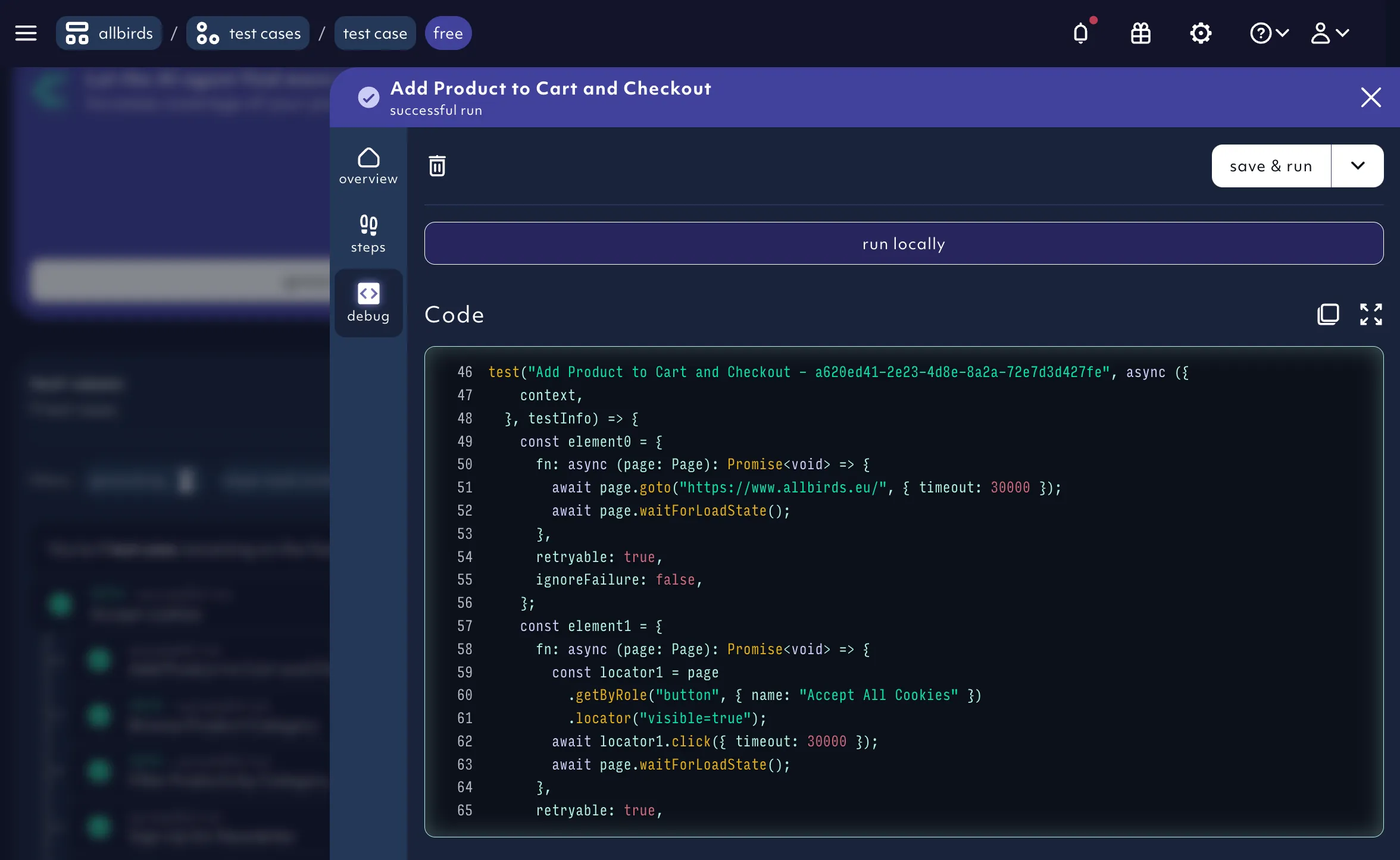 local test running & debugging, 10/24