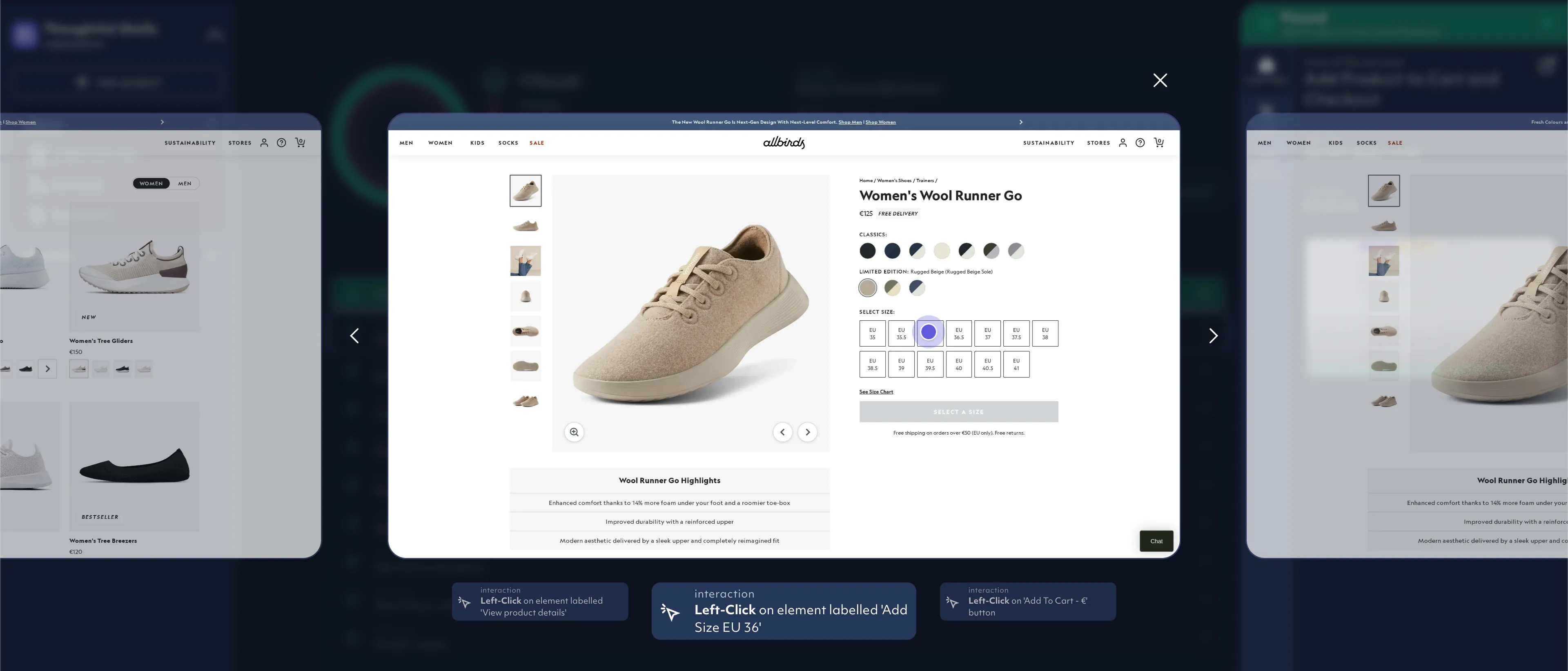 test run snapshots in test report detail, 10/24
