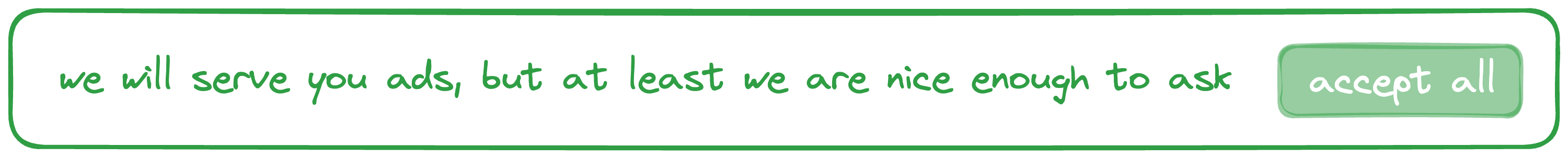 Cookie banner conceptual visual