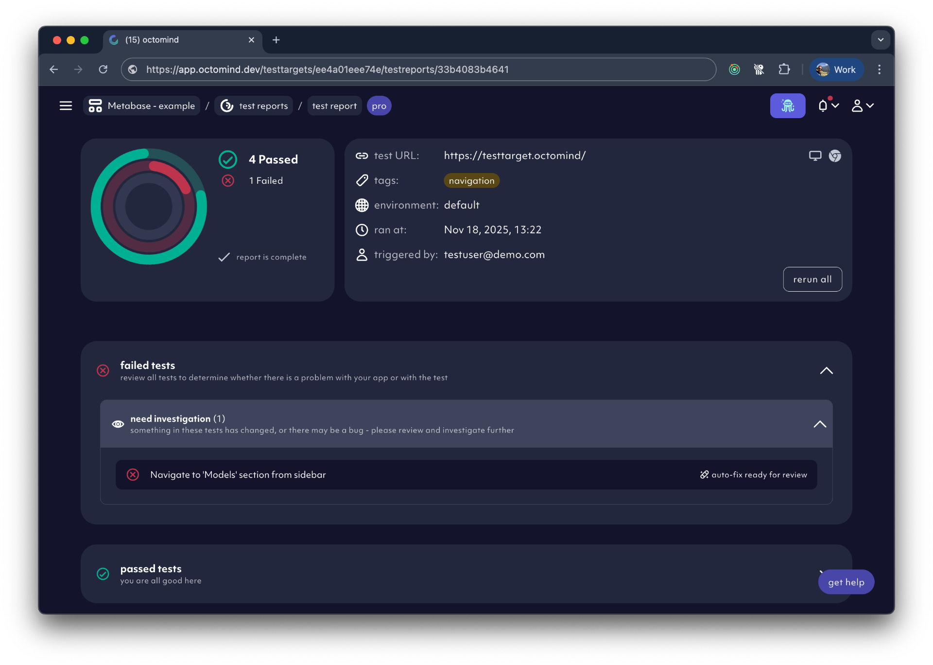 Execution screenshot